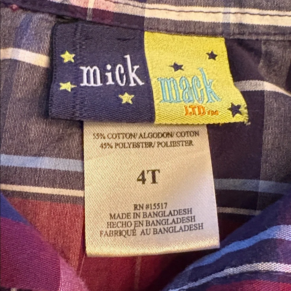 Mick/Mack Plaid Shirt & Old Navy Cardigan Bundle - Boys 4T